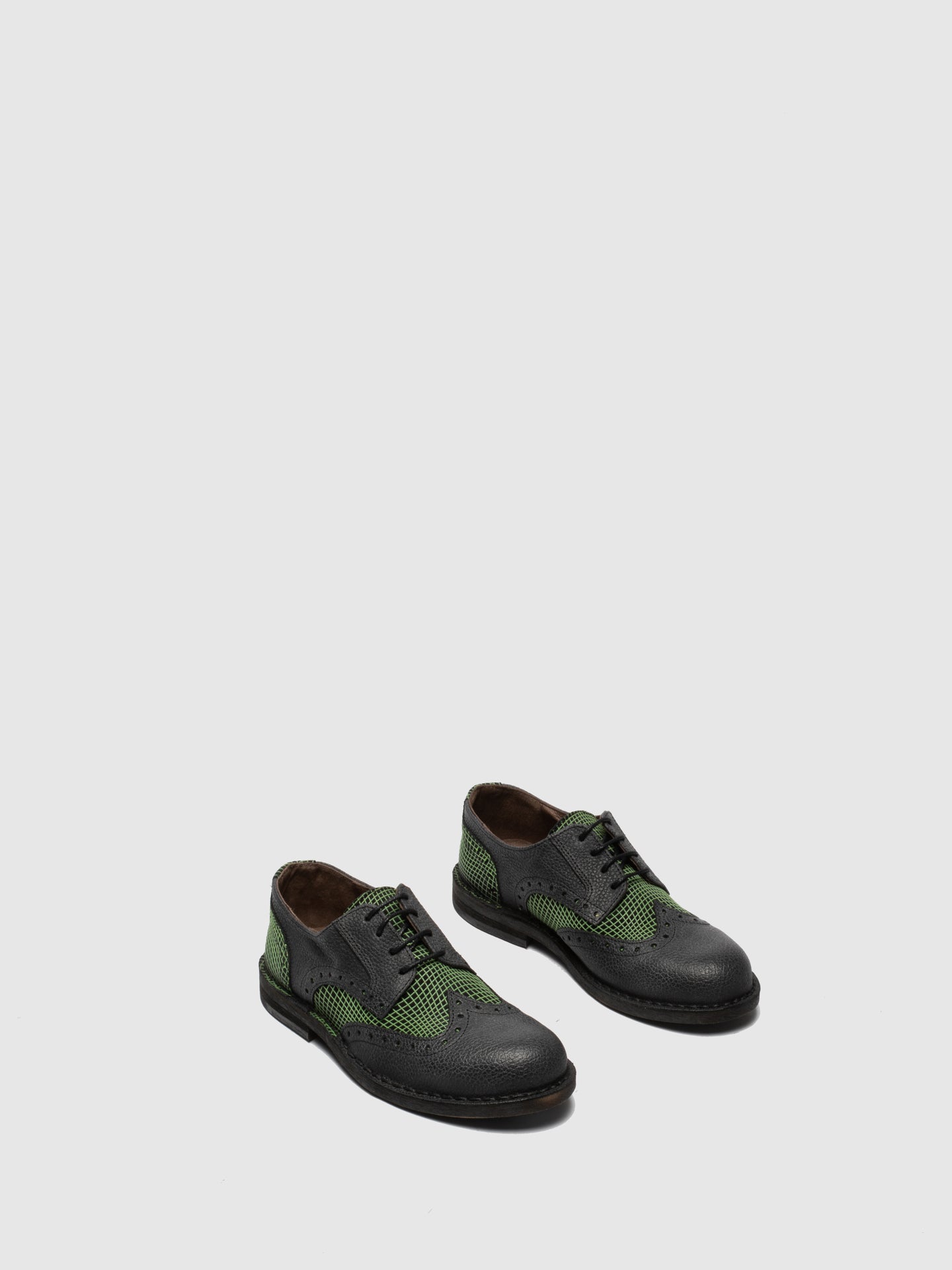 Fly London Sapatos Derby em Verde Preto